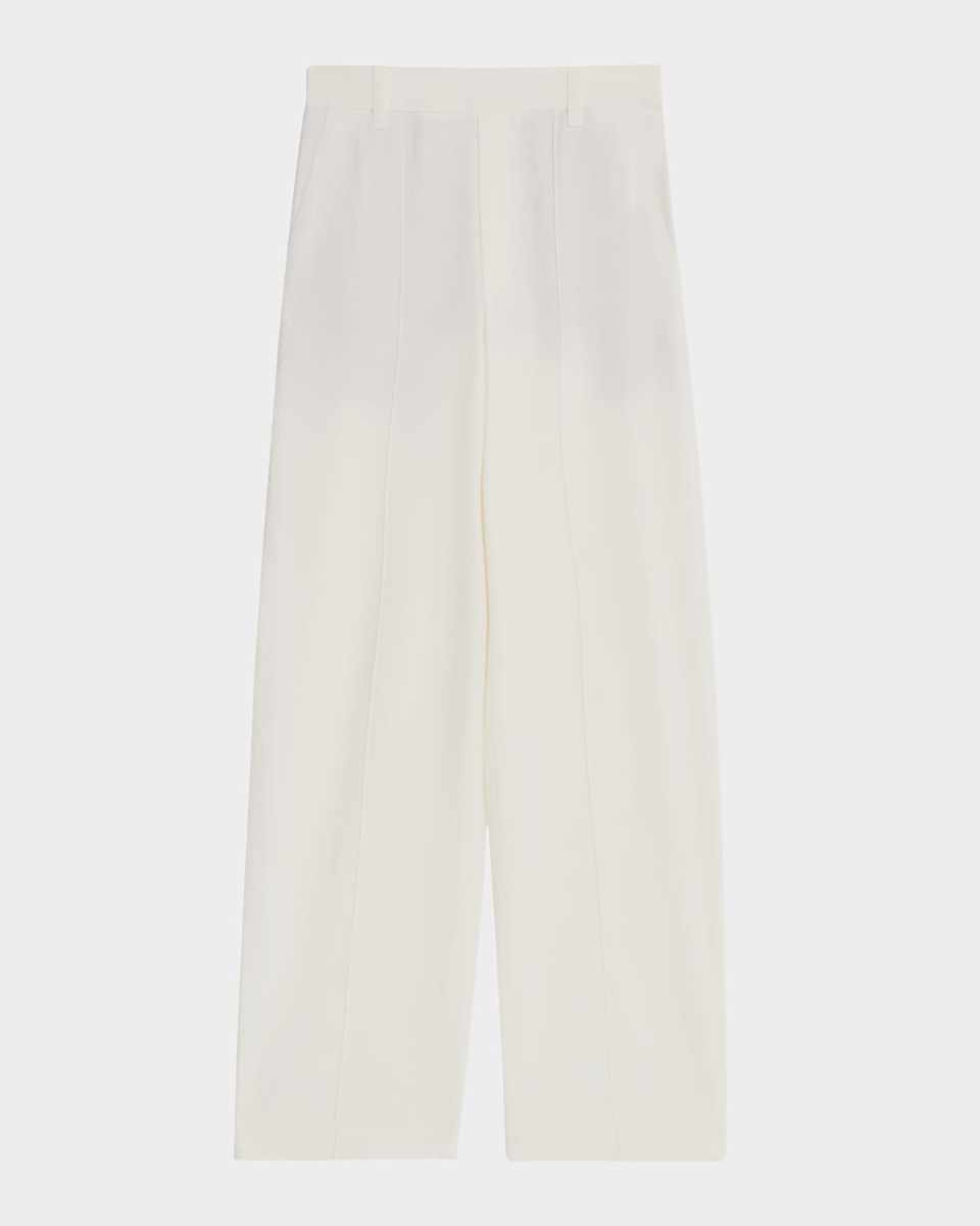 High-Rise Pull-On Linen Pants